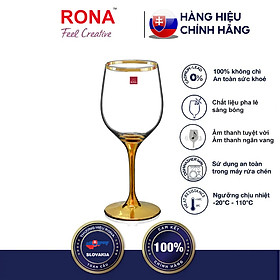 Mua Bộ 6 Ly Vang Pha Lê Mạ Vàng 24K - 450ml