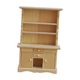 1/12 Scale Dollhouse Bookcase Wooden, Bedroom life Scene Scenery