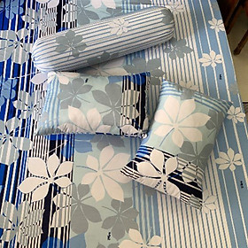 COMBO SET GA GỐI CHỐNG THẤM COTTON THUN NANO KHÁNG KHUẨN - HÌNH LÁ SỌC