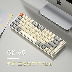 Bàn phím cơ không dây Gaming LANGTU GK65 - Có HOTSWAT GoldenSwitch - Hỗ trợ 3 chế độ kết nối - Hàng chính hãng