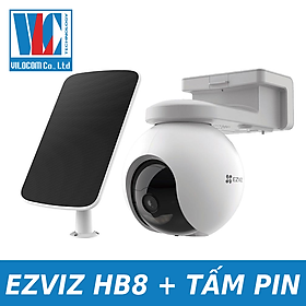 Camera WiFi 4.0MP EZVIZ HB8 2K+ kèm tấm pin sạc năng lượng mặt trời - Hàng chính hãng