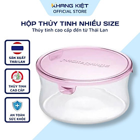 Hộp thuỷ tinh tròn chịu nhiệt 240ml đến 1.3 lít đậy nắp thức ăn hâm nóng thức ăn trong lò vi sóng - 240ml