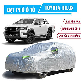 Bạt phủ xe bán tải Toyota Hilux 3 lớp chống nóng, chống thấm, chống bụi. Bạt phủ xe Hilux, Bạt trùm xe bán tải