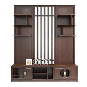 Mua Mẫu Kệ Tivi Liền Vách Ngăn Gỗ Đẹp 2m2 X 1m8 - TR625 (1.800k/m2)