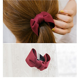 Set 2 kẹp tóc phong cách Hàn Quốc- Kẹp tóc đuôi ngựa- Bộ 2 kẹp tóc nơ xoắn, giao 2 màu khác nhau+ Tặng kèm dây cột tóc, màu ngẫu nhiên