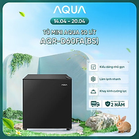 Tủ lạnh Aqua 50 lít AQR-D60FA(BS) - Freeship toàn quốc - Hàng chính hãng