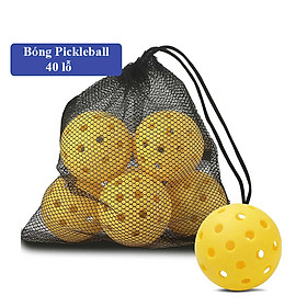 Bóng Pickleball (6 Bóng) 40 Lỗ Siêu Bền Dùng Luyện Tập Ngoài Trời Hàng Loại 1 Đại Nam Sport