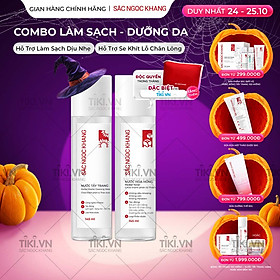 Bộ đôi làm sạch và dưỡng ẩm Sắc Ngọc Khang Nước tẩy trang 145ml + Nước hoa hồng 145ml