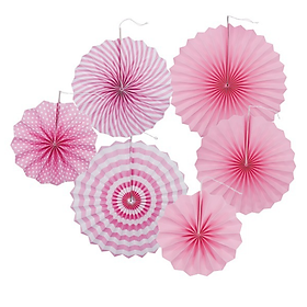 Mua Set 6 quạt giấy trang trí phong cách nhiều họa tiết hoa văn