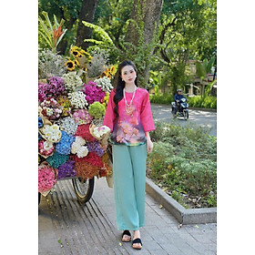 Bộ Đồ Lam In Họa Tiết 5D