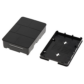 2x Black ABS Protector Enclosure Case for Computer Raspberry Pi 3 Model B