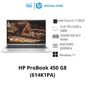 Mua Laptop HP ProBook 450 G8 614K1PA ( 15.6  Full HD/Intel Core i5-1135G7/4GB/256GB SSD/Windows 11 Home/Silver) - Hàng Chính Hãng