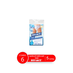 Combo Bao Quần Lót Miễn Giặt Tiện Lợi BODY-MATE Nam, 5 Cái/Bao
