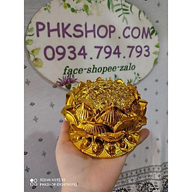 Hoa sen mạ vàng trang trí hàng đẹp dày