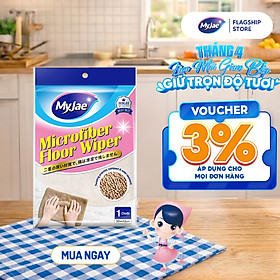 Khăn lau sàn sợi siêu mảnh MyJae tiện dụng đa năng thấm hút nước tốt, có móc treo 30cm x 42cm