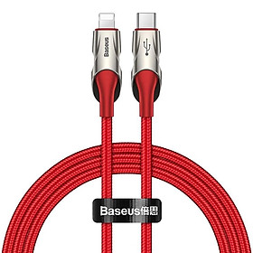 Dây cáp sạc nhanh 18W PD USB Type-C to Lightning hiệu Baseus Fish Eye cho iPhone / iPad (Hỗ trợ sạc nhanh PD 3.0, trang bị chip sạc thông minh, tốc độ truyền tải dữ liệu tốc độ cao 480Mbps, đèn led mắt cá lạ mắt) - Hàng nhập khẩu