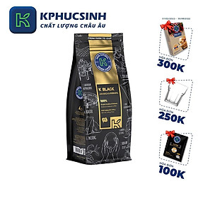 Cà phê rang xay K-Coffee Robusta Arabica chuẩn xuất khẩu K-Black 454g gói