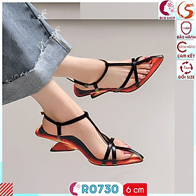 Sandal Nữ Đế Xuồng Cao 6 Phân RO730 ROSATA Thích Hợp Cả Đi Làm Và Đi Chơi - Nữ Tính - Hiện Đại - Thanh Lịch