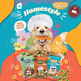 Pate thức ăn ướt cho cún moochie homestyle đặc biệt, dành cho chó mọi lứa tuổi - gói 120g