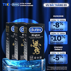 Bộ Bao Cao Su Durex Kingtex 3 Hộp 12 Bao