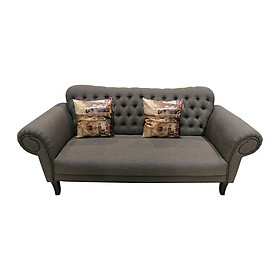 Sofa Vải 3 Chỗ Juno Dunhill 212 x 92 x 94 cm (Xám đậm)