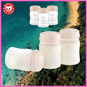 Bộ 3 bình trữ sữa mẹ cổ rộng Fatzbaby 150ml + tặng 5 zipper 10x15cm