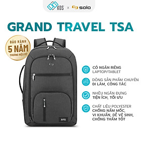 Balo du lịch SOLO GRAND TRAVEL TSA - Balo đựng Laptop 17.6 inch - Thương hiệu Mỹ - Bảo hành 5 năm