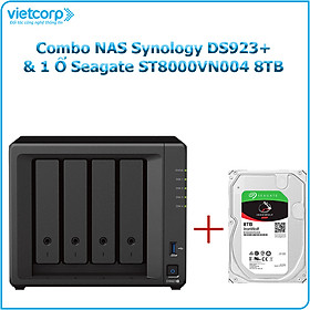 Mua Combo Thiết bị lưu trữ NAS Synology DS923+ và 1 Ổ cứng Seagate ST8000VN004 8TB - Hàng Chính Hãng