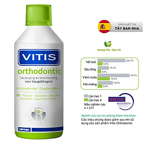 Nước súc miệng cho người chỉnh nha, niềng răng, mang khí cụ chỉnh nha Vitis Orthodontic 500ml