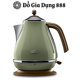 Ấm Siêu Tốc DELONGHI KBOV 2001 GR Cổ Điển Sang Trọng, Nhập Khẩu Đức, Dung Tích 1.7L, Đun Siêu Nhanh Công Suất 2000 W - Hàng Nhập Khẩu