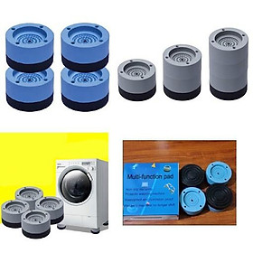 SET 4 ĐẾ ĐỆM CAO SU KÊ CHÂN CHỐNG RUNG ĐA NĂNG CHO MÁY GIẶT