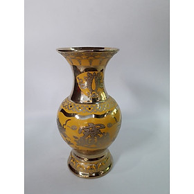 Mua Cặp lọ hoa lộc bình  sứ kim sa  to  vàng