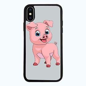 Ốp Lưng Kính Cường Lực Dành Cho Điện Thoại iPhone X Pig Pig Mẫu 3