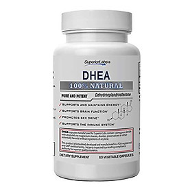 Superior Labs – Extra Strength Natural DHEA – Non-GMO 100 mg Dose, 60 Vegetable Capsules – Promotes Healthy Aging in Men & Women – Helps Restores Youthful Energy Levels