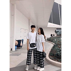 quần caro ống rộng dành cho nam