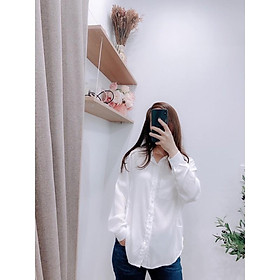 Áo sơ mi lụa tăm - Áo trắng công sở