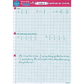 Phiếu Bài Tập Cuối Tuần Toán Lớp 5 - Dùng Chung Cho Các Bộ SGK Hiện Hành - Hồng Ân - Hồng Hà
