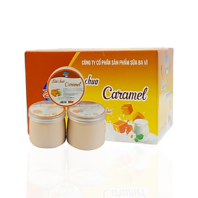 Sữa Chua Caramel Cà Phê Ba Vì - Thùng 12 Hũ