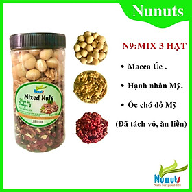 MIX 3 HẠT DINH DƯỠNG NUNUTS HŨ 500G MÃ NN9