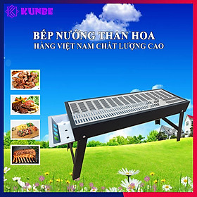 Hình ảnh Bếp Nướng Than Hoa KUNBE Thiết Kế Cải Tiến Với Bộ Khung Chắc Chắn Và Phên Nướng Inox Dễ Dàng Vệ Sinh