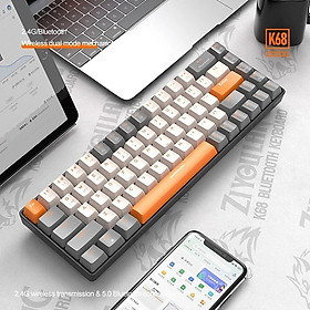 Mua Bàn Phím Cơ không dây Bluetooth mini Đa kết nối K68 chống ồn Gaming cho máy tính