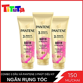 Combo 3 Dầu Xả Pantene 3 Phút Diệu Kỳ Ngăn Rụng Tóc 150ml