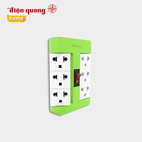 Ổ cắm xoay 90° Điện Quang ĐQ ESK RT 53 2USB (5 lỗ 3 chấu, 2USB)