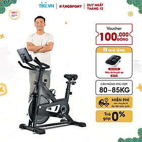 Xe đạp tập KINGSPORT Active E-01 thiết kế năng động, bánh đà 6kg, kháng lực từ tính êm ái, tích hợp đồng hồ đo lường chỉ số, cân nặng phù hợp từ 80-85kg