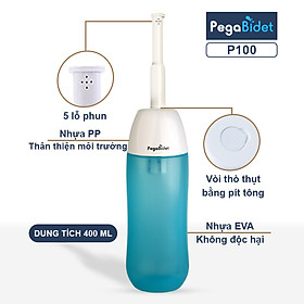 Mua Vòi rửa vệ sinh thông minh cầm tay PegaBidet P100  dành cho rửa vệ sinh em bé  người già  người đi du lịch. Bình chứa 400ml nước  vòi rửa có thể thu gọn