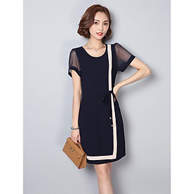 ĐẦM SUÔNG PHỐI MÀU CAO CẤP DRESS40