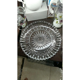 Mua xả kho khay thủy tinh trắng tròn 32cm hình tia mặt trời