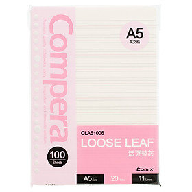 Coix 20-hole loose-leaf refill A5 100 blank office supplies CLA51004 orange