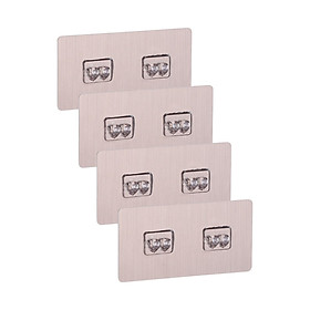 Combo 4 Miếng dán tường treo kệ bếp, kệ nhà tắm - bạc đôi 7*17cm