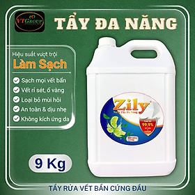 Nước tẩy, khử mùi đa năng Zily can 9Kg - Tặng 1 dây xả vải Zily 10 gói